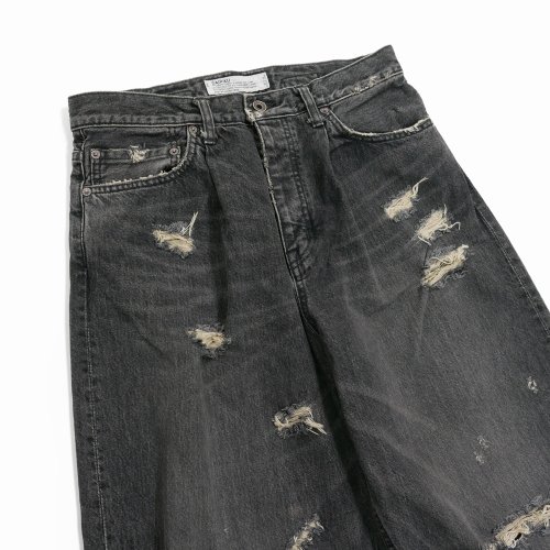 他の写真3: 【30%OFF】DAIRIKU/Super Damage Wide Denim Pants（Black）［スーパーダメージワイドデニムパンツ-24秋冬］