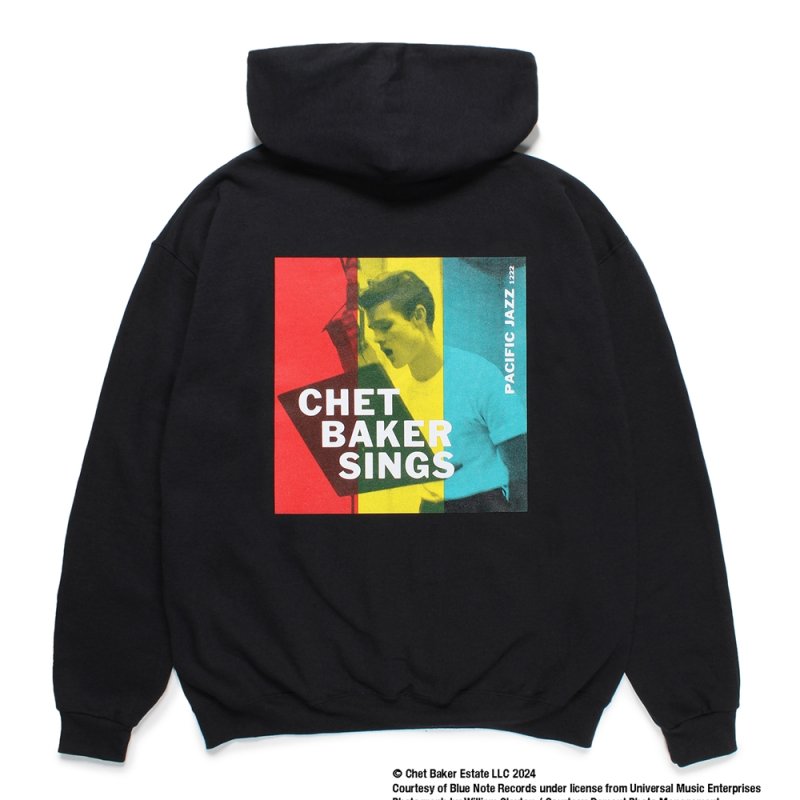 画像2: WACKO MARIA/CHET BAKER / HOODED SWEAT SHIRT（BLACK）［プルオーバーパーカー-24秋冬］