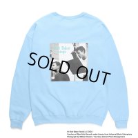 WACKO MARIA/CHET BAKER / SWEAT SHIRT（BLUE）［クルーネックスウェット-24秋冬］