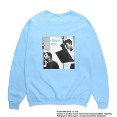 画像1: WACKO MARIA/CHET BAKER / SWEAT SHIRT（BLUE）［クルーネックスウェット-24秋冬］ (1)