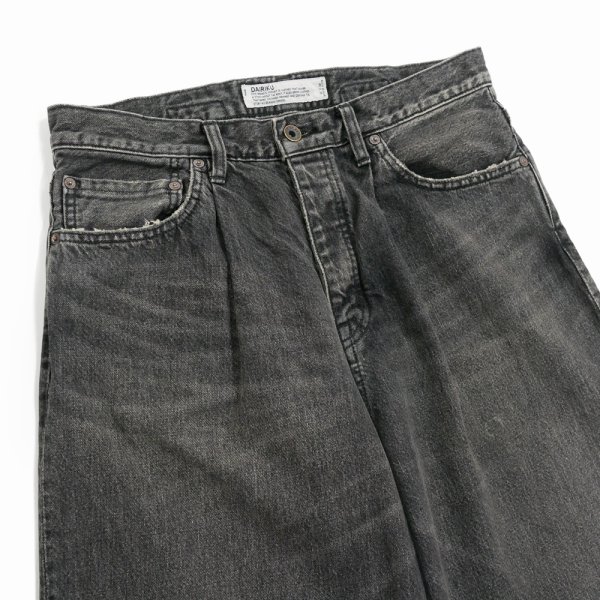 画像3: DAIRIKU/"Wide" Vintage Denim Pants（Black）［"ワイド"ヴィンテージデニムパンツ-25春夏］