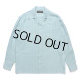 WACKO MARIA/STRIPED OPEN COLLAR SHIRT（MINT）［ストライプオープンカラーシャツ-24秋冬］