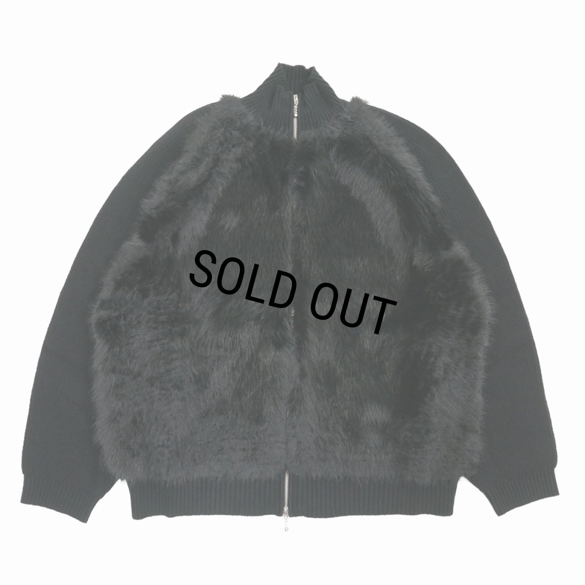 画像1: 【30%OFF】DAIRIKU/"Bear" Drivers Knit（Black）［ドライバーズニット-24秋冬］ (1)