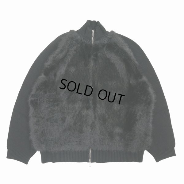 画像1: 【30%OFF】DAIRIKU/"Bear" Drivers Knit（Black）［ドライバーズニット-24秋冬］