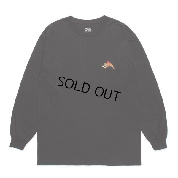 画像1: WACKO MARIA/TIM LEHI / LONG SLEEVE T-SHIRT（BLACK）［刺繍長袖T-24秋冬］