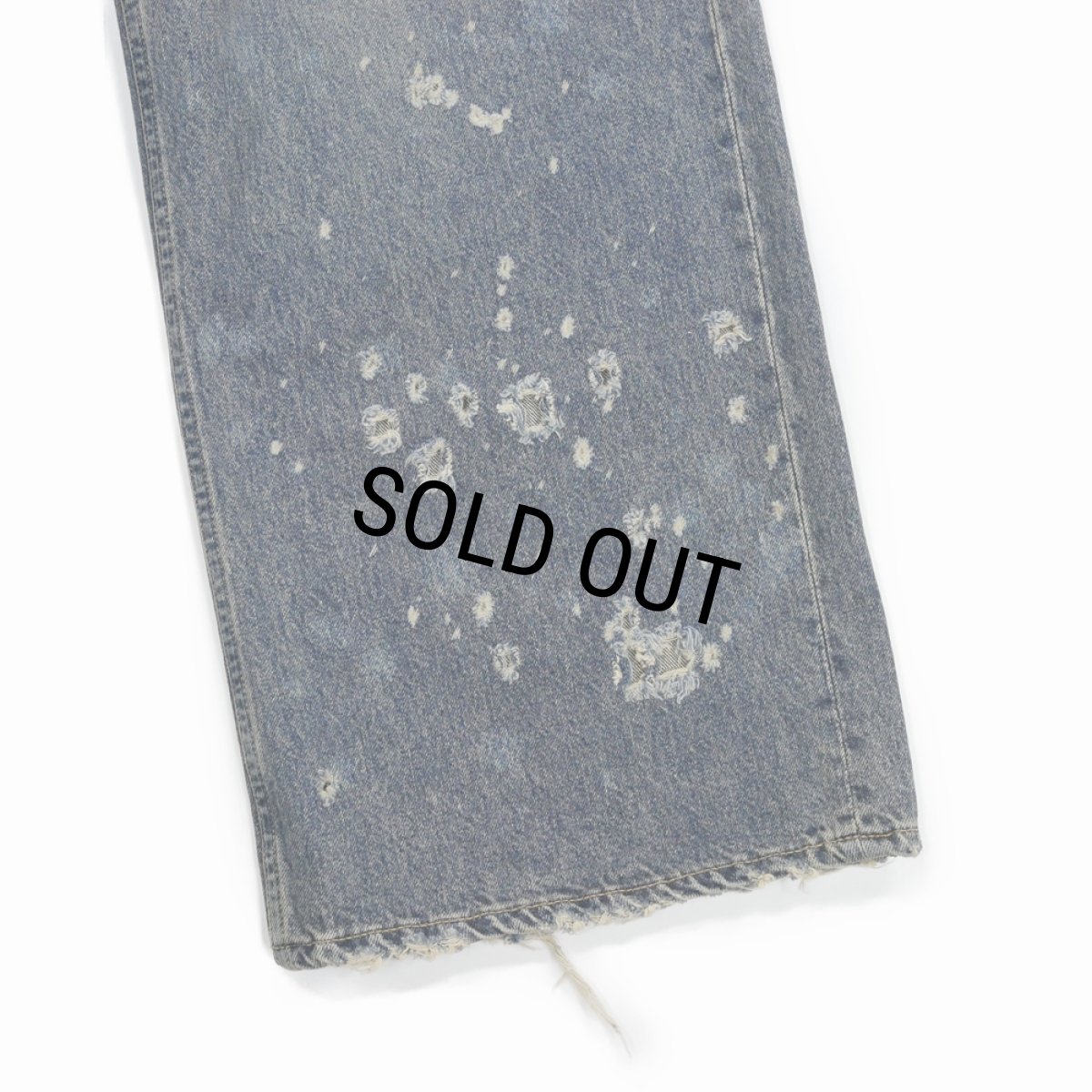 画像4: DAIRIKU/Super Damage Wide Denim Pants（Indigo）［スーパーダメージワイドデニムパンツ-24秋冬］ (4)