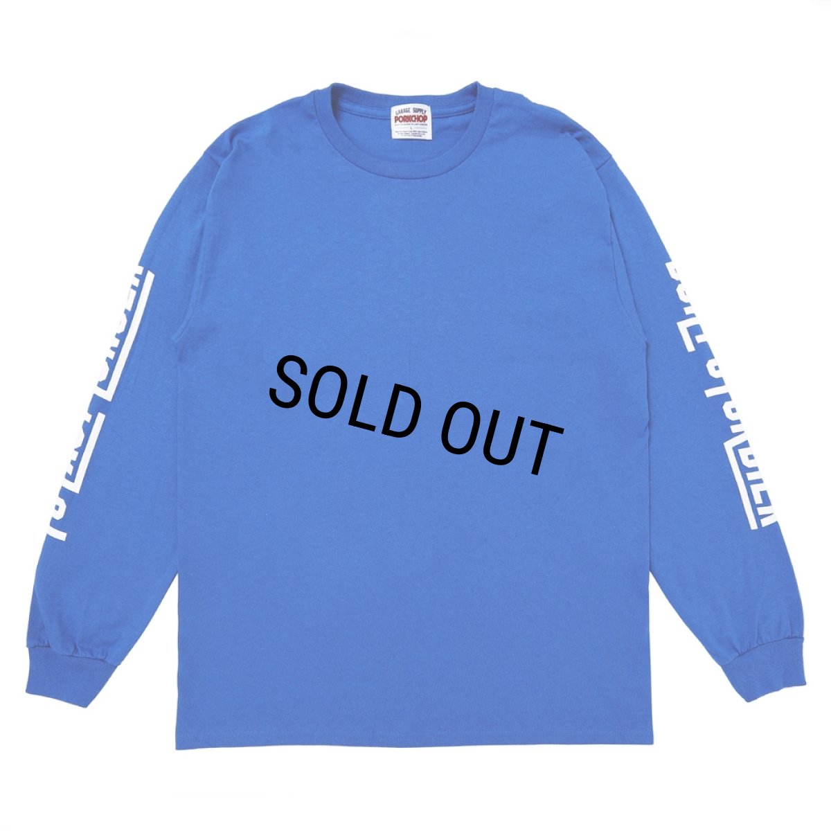 画像2: PORKCHOP/PORK BACK L/S TEE（ROYAL）［プリント長袖T-24秋冬］ (2)