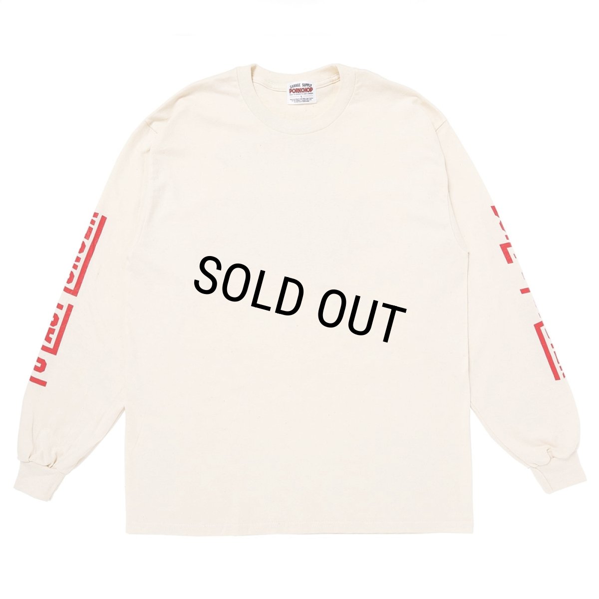 画像2: PORKCHOP/PORK BACK L/S TEE（NATURAL）［プリント長袖T-24秋冬］ (2)