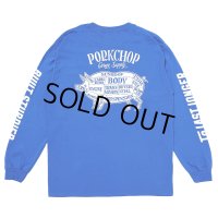 PORKCHOP/PORK BACK L/S TEE（ROYAL）［プリント長袖T-24秋冬］