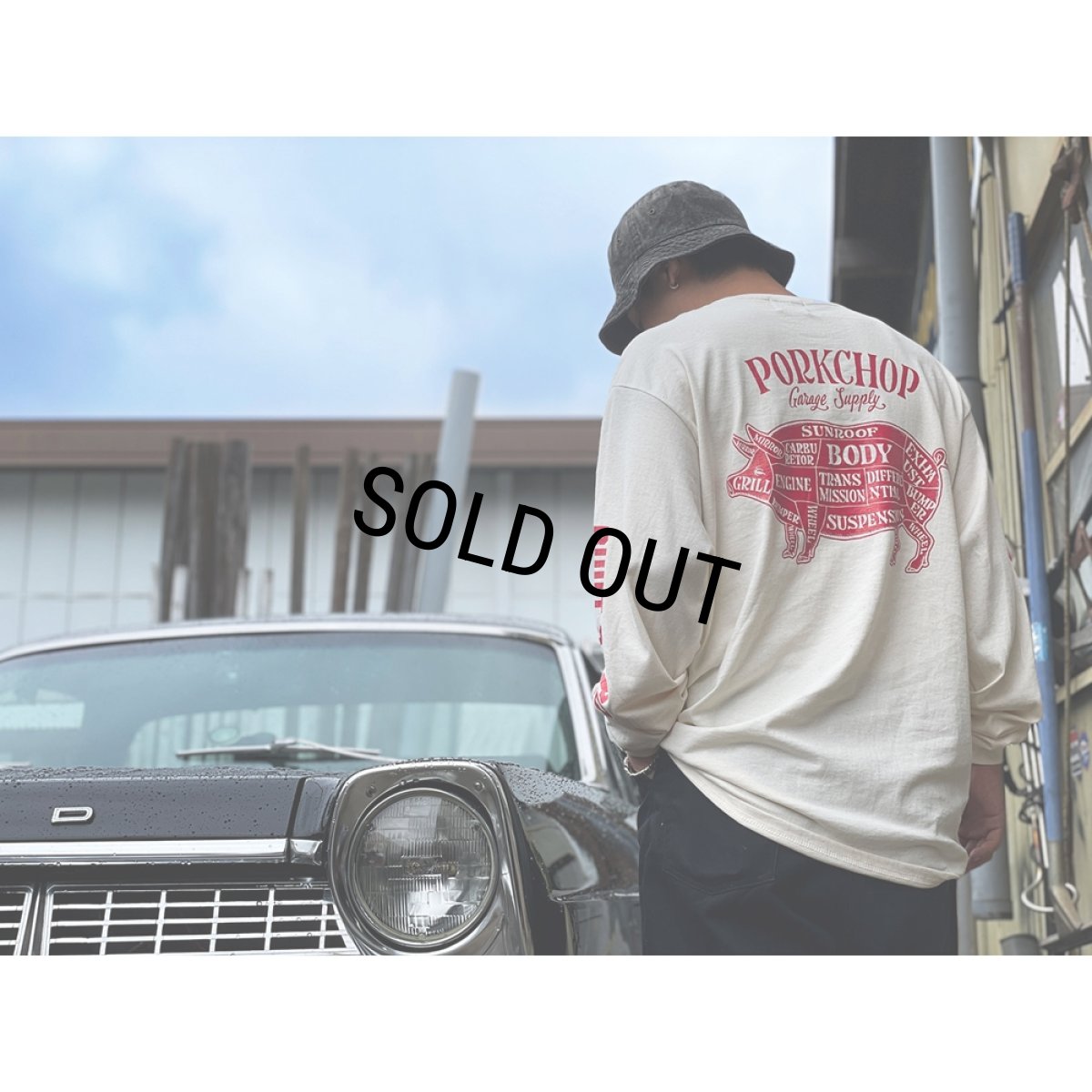 画像5: PORKCHOP/PORK BACK L/S TEE（NATURAL）［プリント長袖T-24秋冬］ (5)