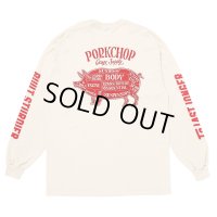 PORKCHOP/PORK BACK L/S TEE（NATURAL）［プリント長袖T-24秋冬］