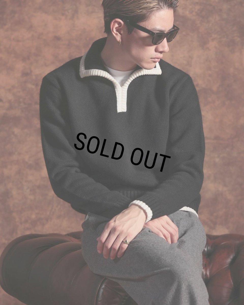 画像6: RATS/PULLOVER KNIT（BLACK）［プルオーバーニット-24秋冬］ (6)