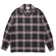 WACKO MARIA/OMBRE CHECK OPEN COLLAR SHIRT（PINK）［オンブレ