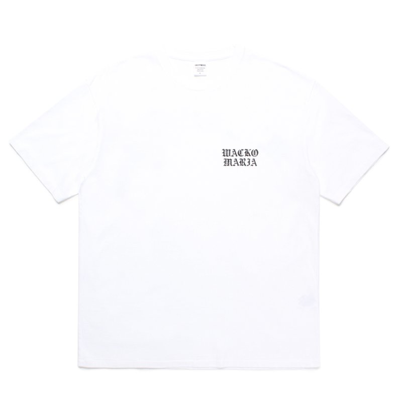画像1: WACKO MARIA/WASHED HEAVY WEIGHT T-SHIRT（WHITE）［プリントT-24秋冬］
