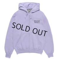 WACKO MARIA/HEAVY WEIGHT ZIP HOODED SWEAT SHIRT（PURPLE）［ジップアップパーカー-24秋冬］