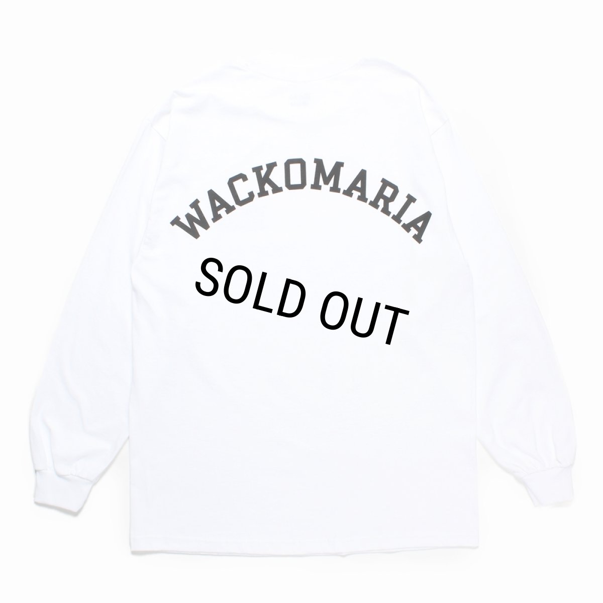画像1: WACKO MARIA/LONG SLEEVE T-SHIRT（WHITE）［プリント長袖T-24秋冬］ (1)