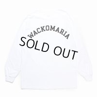 WACKO MARIA/LONG SLEEVE T-SHIRT（WHITE）［プリント長袖T-24秋冬］