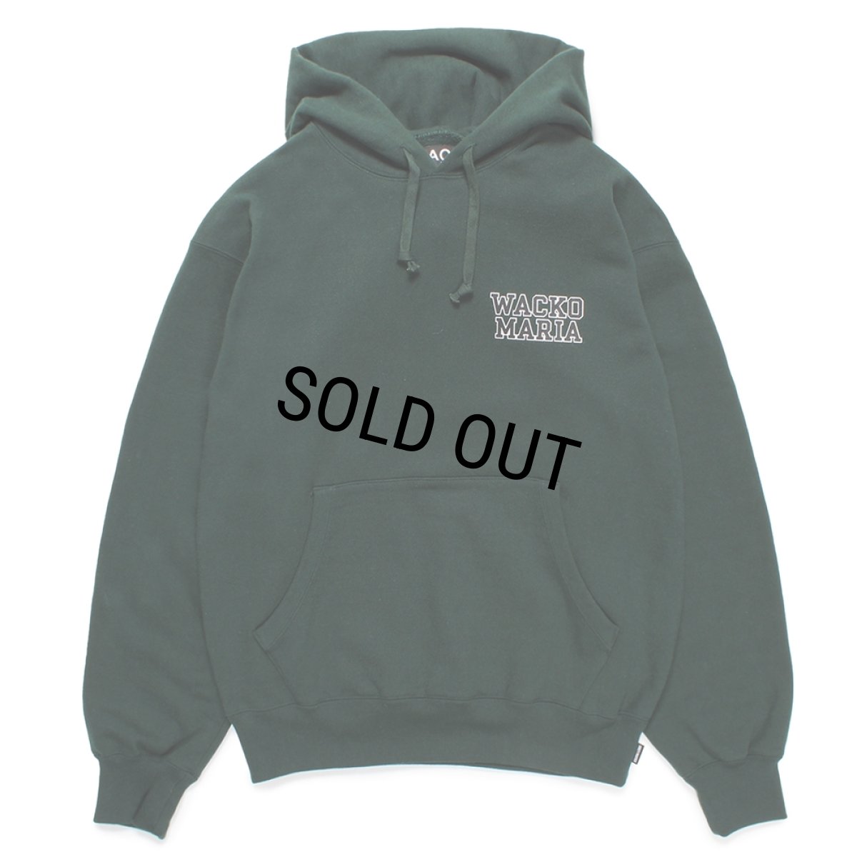 画像2: WACKO MARIA/HEAVY WEIGHT HOODED SWEAT SHIRT（GREEN）［プルオーバーパーカー-24秋冬］ (2)