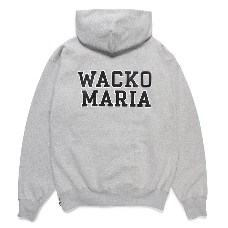 画像2: WACKO MARIA/HEAVY WEIGHT HOODED SWEAT SHIRT（GRAY）［プルオーバーパーカー-24秋冬］