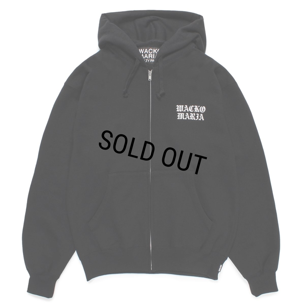 画像1: WACKO MARIA/HEAVY WEIGHT ZIP HOODED SWEAT SHIRT（BLACK）［ジップアップパーカー-24秋冬］ (1)