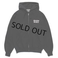WACKO MARIA/HEAVY WEIGHT ZIP HOODED SWEAT SHIRT（BLACK）［ジップアップパーカー-24秋冬］