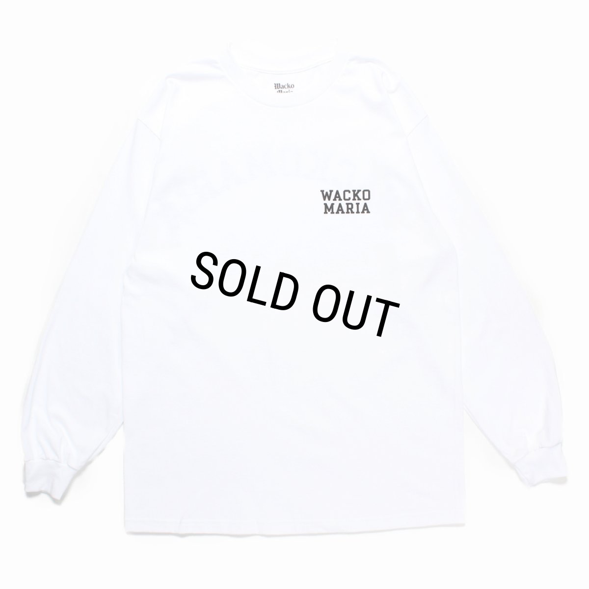 画像2: WACKO MARIA/LONG SLEEVE T-SHIRT（WHITE）［プリント長袖T-24秋冬］ (2)
