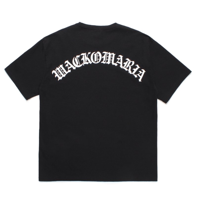 画像2: WACKO MARIA/WASHED HEAVY WEIGHT T-SHIRT（BLACK）［プリントT-24秋冬］