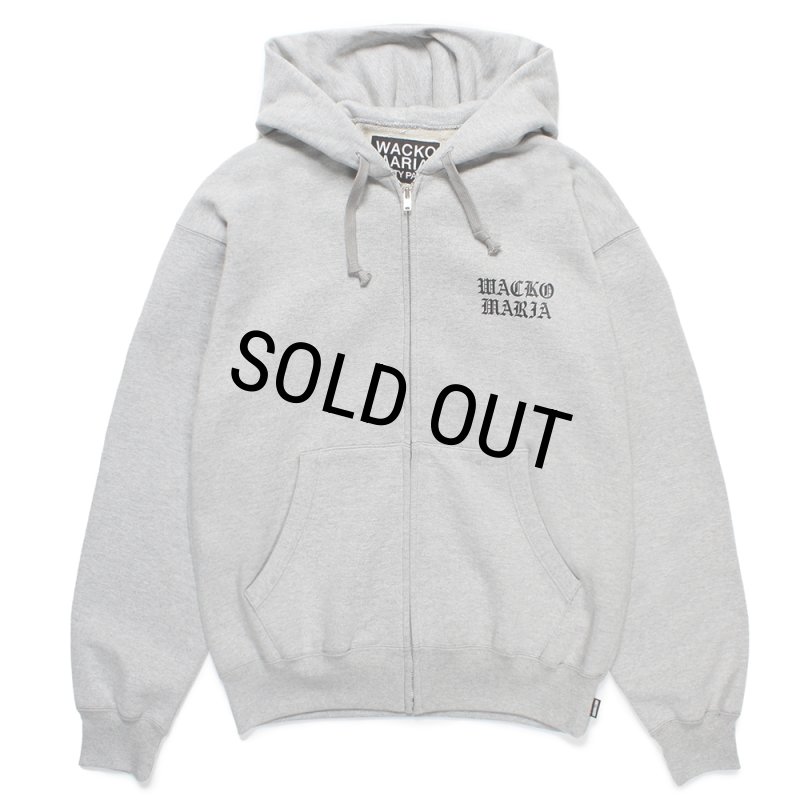 WACKO MARIA/HEAVY WEIGHT ZIP HOODED SWEAT SHIRT（GRAY）［ジップ