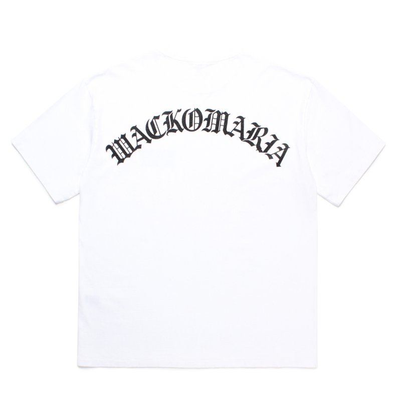 画像2: WACKO MARIA/WASHED HEAVY WEIGHT T-SHIRT（WHITE）［プリントT-24秋冬］