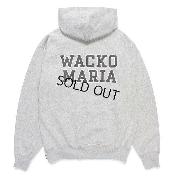 画像1: WACKO MARIA/HEAVY WEIGHT HOODED SWEAT SHIRT（GRAY）［プルオーバーパーカー-24秋冬］
