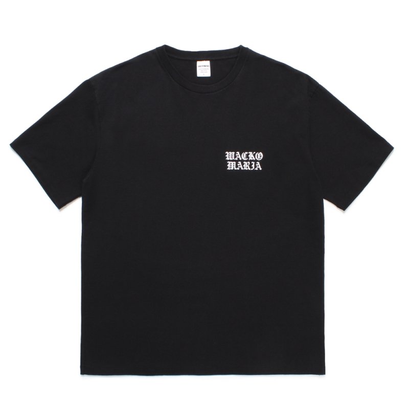 画像1: WACKO MARIA/WASHED HEAVY WEIGHT T-SHIRT（BLACK）［プリントT-24秋冬］