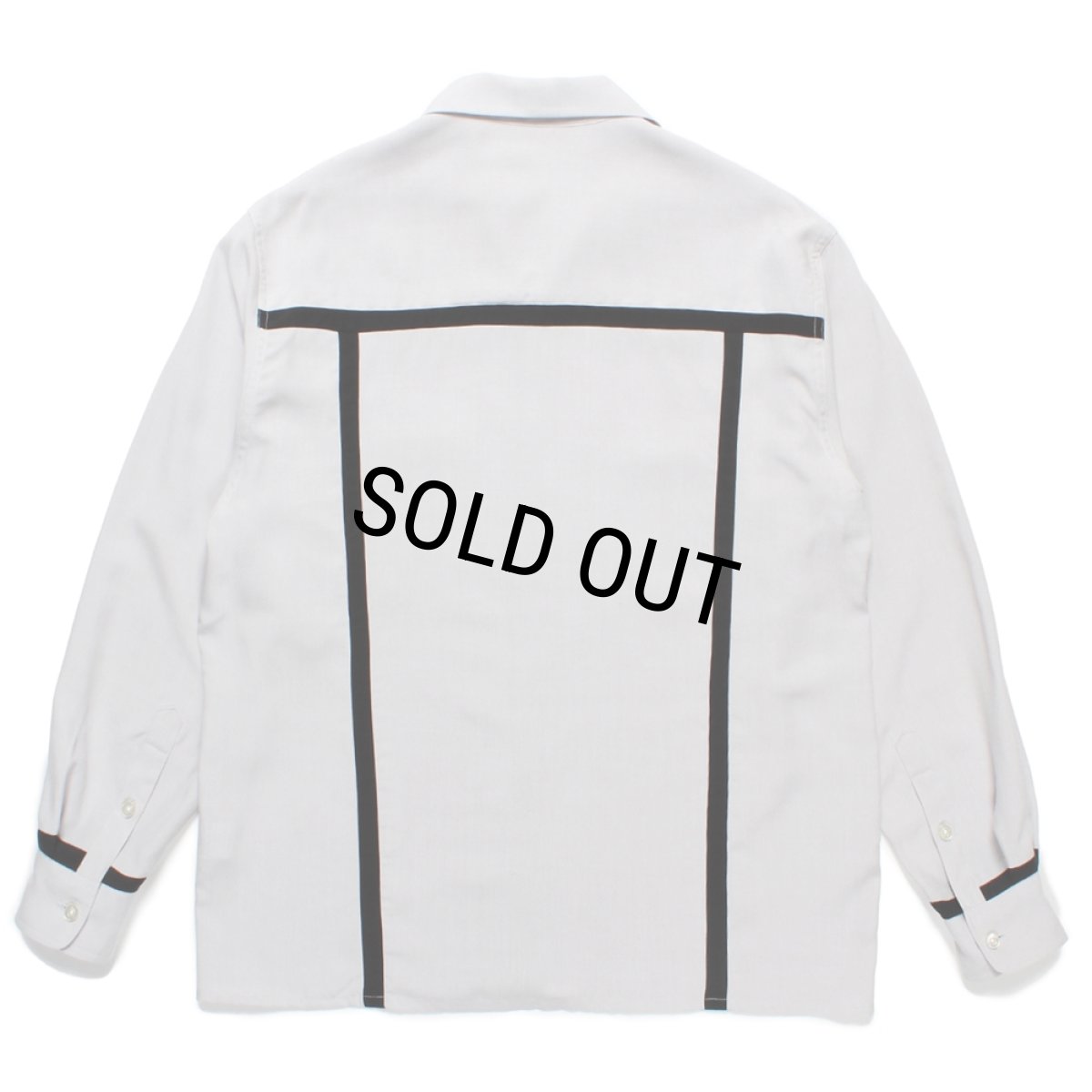 画像2: WACKO MARIA/SWITCHING 50'S OPEN COLLAR SHIRT（GRAY）［スイッチング50'Sオープンカラーシャツ-24秋冬］ (2)