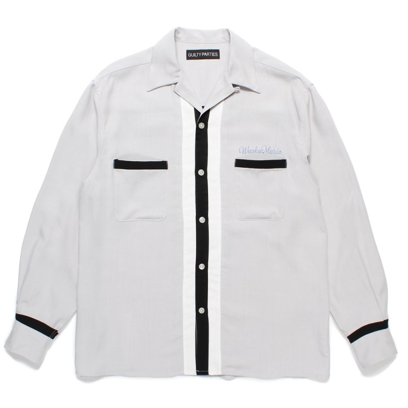画像1: WACKO MARIA/SWITCHING 50'S OPEN COLLAR SHIRT（GRAY）［スイッチング50'Sオープンカラーシャツ-24秋冬］