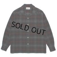 WACKO MARIA/OMBRE CHECK OPEN COLLAR SHIRT（BROWN）［オンブレチェックオープンカラーシャツ-24秋冬］