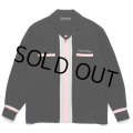 WACKO MARIA/SWITCHING 50'S OPEN COLLAR SHIRT（BLACK）［スイッチング50'Sオープンカラーシャツ-24秋冬］