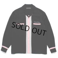WACKO MARIA/SWITCHING 50'S OPEN COLLAR SHIRT（BLACK）［スイッチング50'Sオープンカラーシャツ-24秋冬］