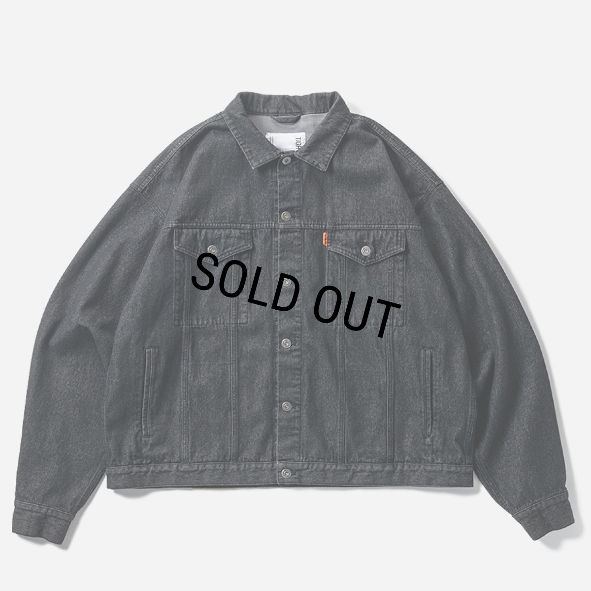 画像2: TIGHTBOOTH/LABEL LOGO DENIM JACKET（Black）［デニムJKT-24秋冬］ (2)