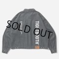 TIGHTBOOTH/LABEL LOGO DENIM JACKET（Black）［デニムJKT-24秋冬］