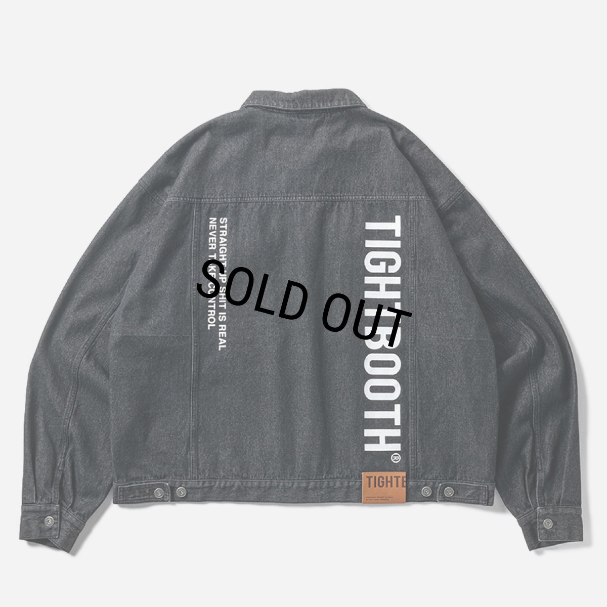 画像1: TIGHTBOOTH/LABEL LOGO DENIM JACKET（Black）［デニムJKT-24秋冬］ (1)
