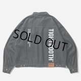 TIGHTBOOTH/LABEL LOGO DENIM JACKET（Black）［デニムJKT-24秋冬］