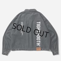 TIGHTBOOTH/LABEL LOGO DENIM JACKET（Black）［デニムJKT-24秋冬］