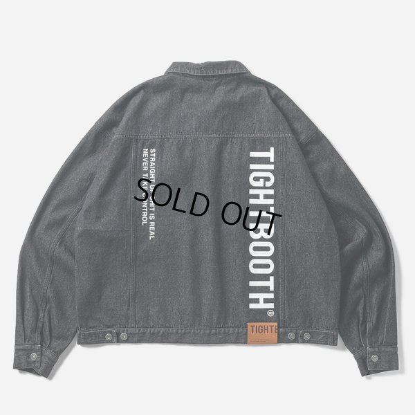 画像1: TIGHTBOOTH/LABEL LOGO DENIM JACKET（Black）［デニムJKT-24秋冬］