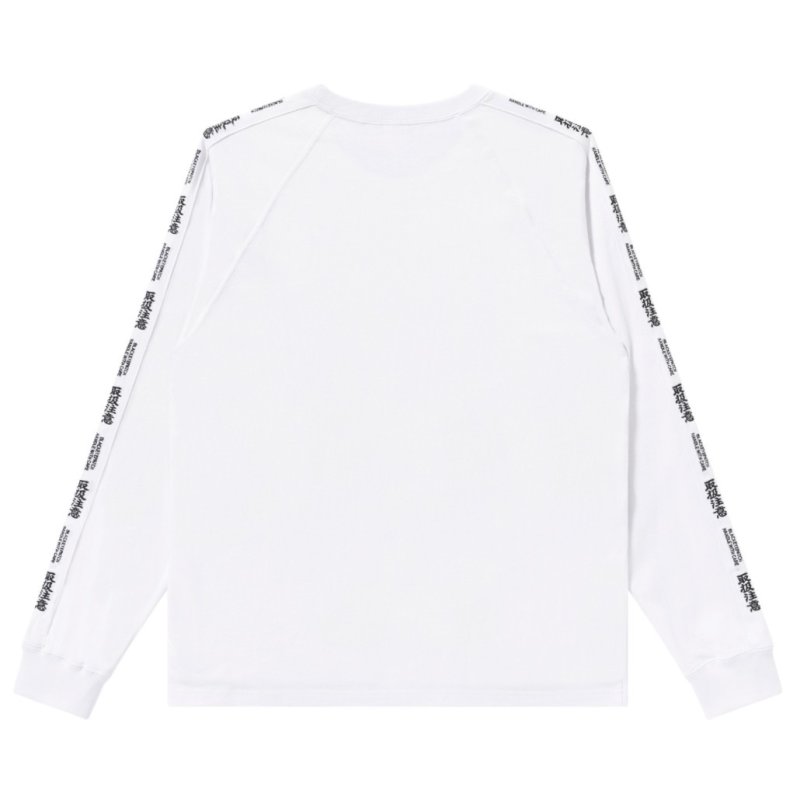 画像2: BlackEyePatch/HWC EMBROIDERED RAGLAN L/S TEE(WHITE)