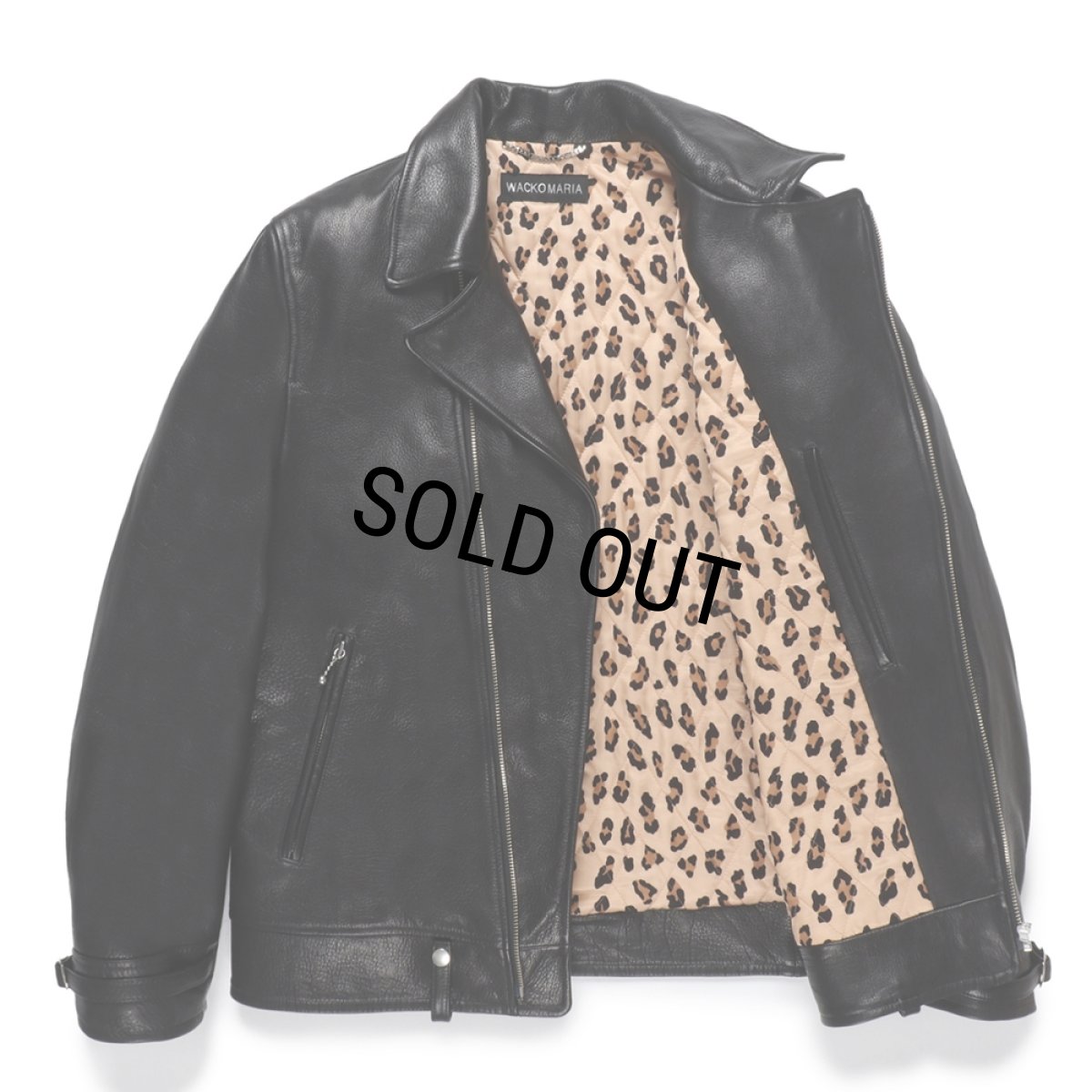 画像3: WACKO MARIA/LEATHER DOUBLE RIDERS JACKET（BLACK）［レザーダブルライダースJKT-24秋冬］ (3)