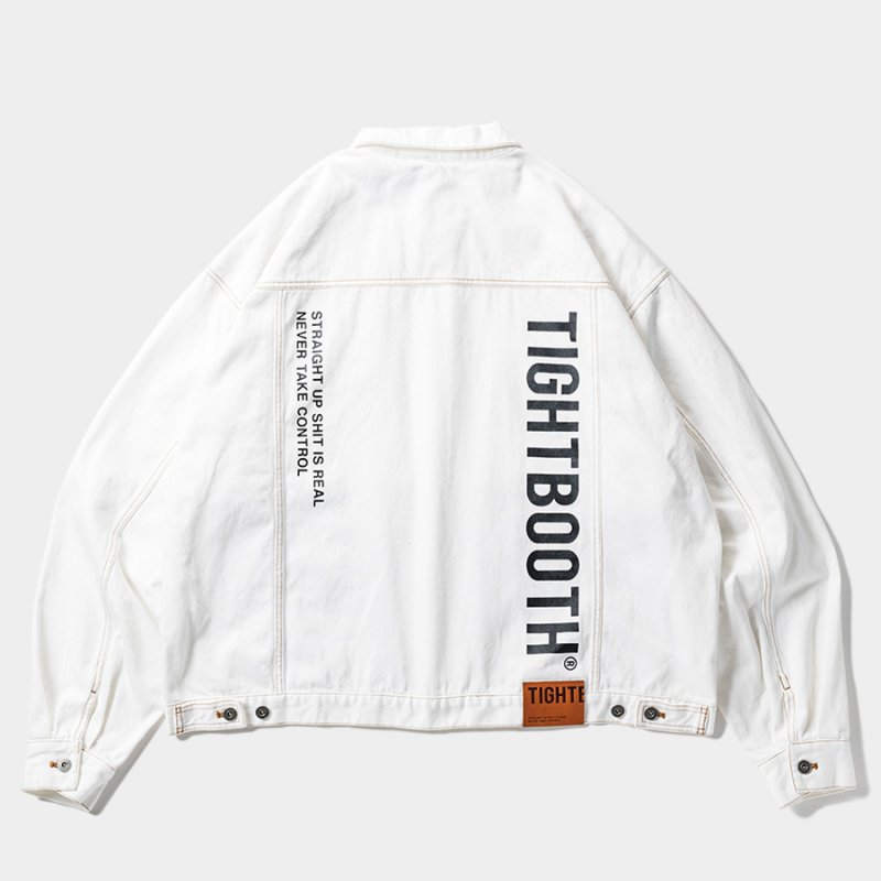 画像2: TIGHTBOOTH/LABEL LOGO DENIM JACKET（White）［デニムJKT-24秋冬］
