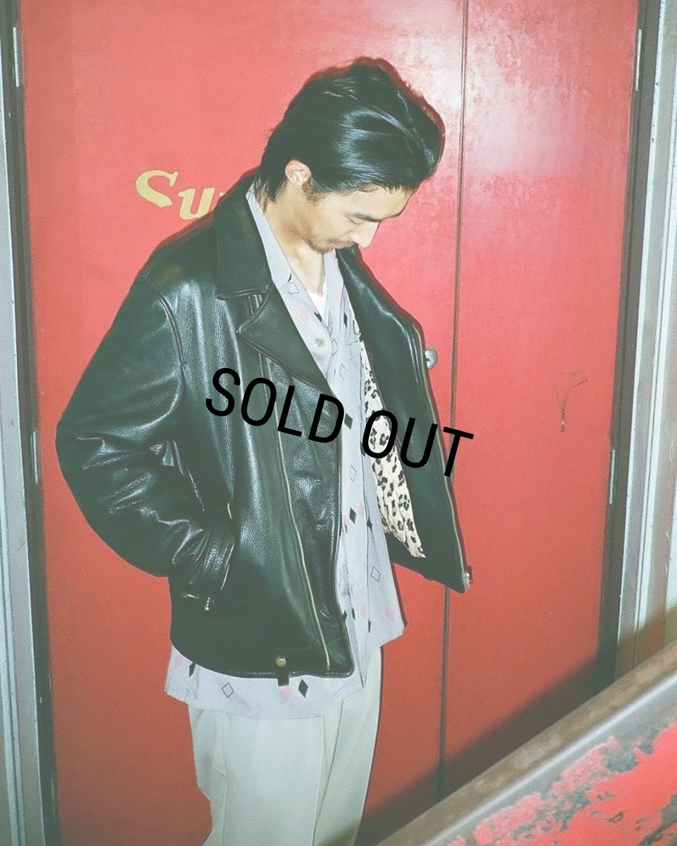 画像5: WACKO MARIA/LEATHER DOUBLE RIDERS JACKET（BLACK）［レザーダブルライダースJKT-24秋冬］ (5)