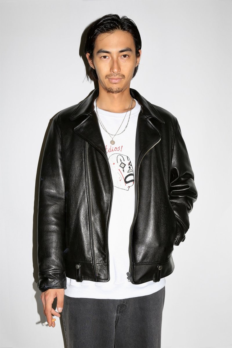 画像3: WACKO MARIA/LEATHER DOUBLE RIDERS JACKET（BLACK）［レザーダブルライダースJKT-24秋冬］