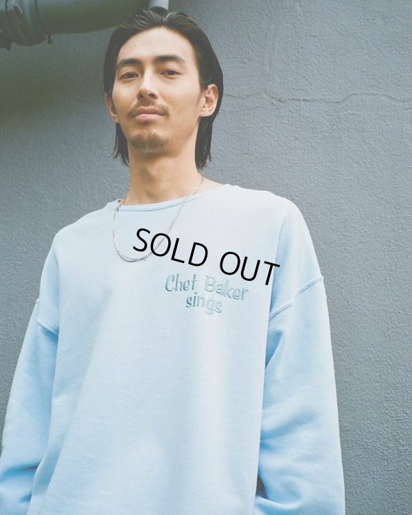 画像3: WACKO MARIA/CHET BAKER / SWEAT SHIRT（BLUE）［クルーネックスウェット-24秋冬］