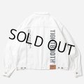 TIGHTBOOTH/LABEL LOGO DENIM JACKET（White）［デニムJKT-24秋冬］