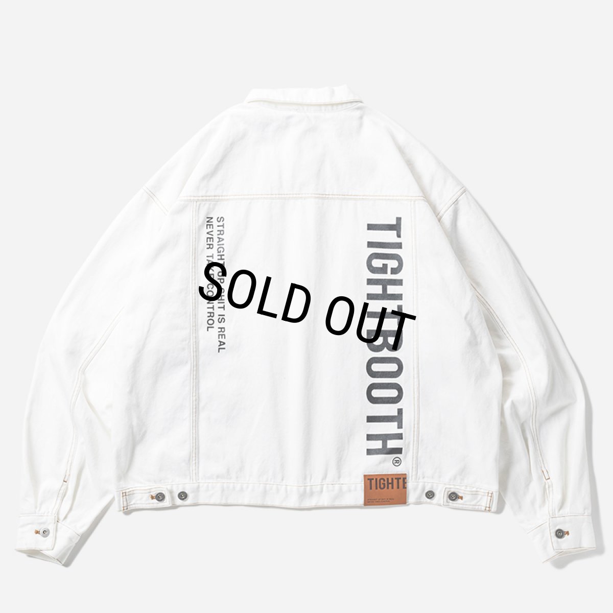 画像1: TIGHTBOOTH/LABEL LOGO DENIM JACKET（White）［デニムJKT-24秋冬］ (1)